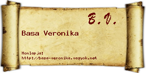 Basa Veronika névjegykártya